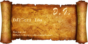 Dóczi Ida névjegykártya