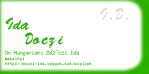 ida doczi business card